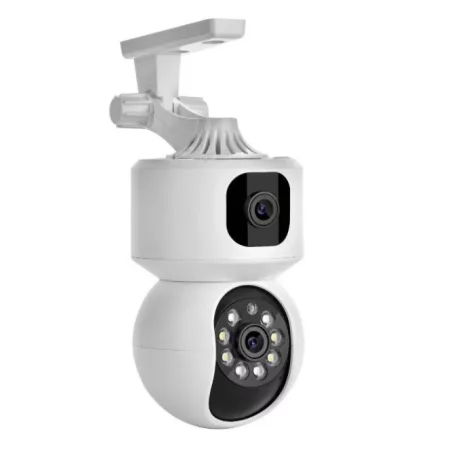 Intelligens Térfigyelő Kamera R11, 2MP FullHD dupla lencse, kétirányú hang funkció, mozgásérzékelés, fehér