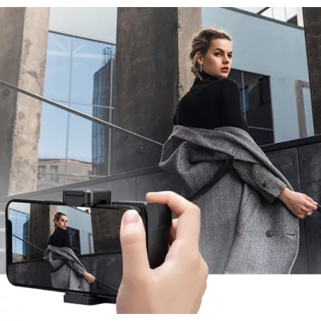 Telefon Stabilizátor, Ulanzi CG01, Bluetooth távirányítós, vakupapucs csatlakozó + 1/4" tripod csavarmenet, fekete