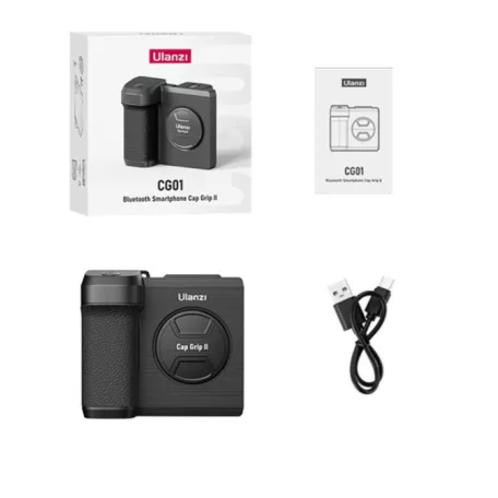 Telefon Stabilizátor, Ulanzi CG01, Bluetooth távirányítós, vakupapucs csatlakozó + 1/4" tripod csavarmenet, fekete