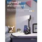 Hordozható mini LED lámpa, mobiltelefontartóval, fotó és videó készitéshez, fényerősség, színhőmérséklet állítható, fekete