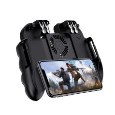   PUBG kontroller H9 joystick, beépített hűtőventilátor, iPhone és Android telefonokhoz, fekete