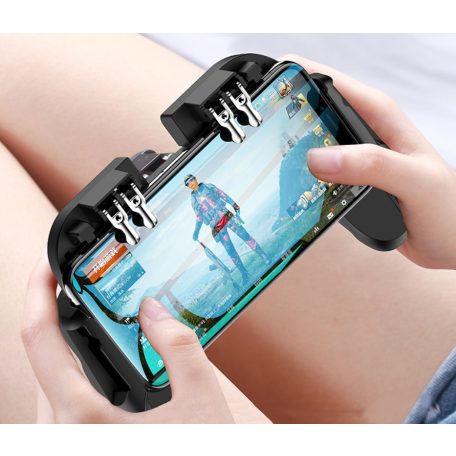 PUBG kontroller H9 joystick, beépített hűtőventilátor, iPhone és Android telefonokhoz, fekete