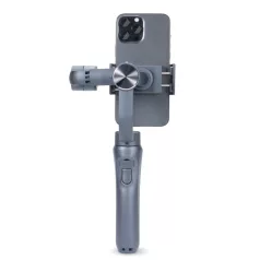   Gimbal F10 Okostelefon Képstabilizátor, 3 tengelyes, automatikus arckövetés, Bluetooth v5.0, újratölthető akkumulátor, fekete