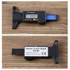 Digitális gumiabroncs profilmélység mérő, 0 és 25.4mm között, LCD kijelzős, hordozható, fekete