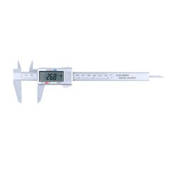   Digitális Tolómérő, 150mm-ig, LCD kijelzővel, karbonszálas, ezüstszín