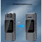 Ultra HD univerzális mini DVR kamera, 1.8″TFT kijelző, 140°-os látószög, hangrögzítővel, éjszakai látással,180°-ban forgatható lencse, fekete