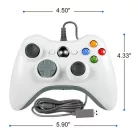 USB Gamepad, PC/PS3 kompatibilis gaming kontroller, vezetékes, fehér