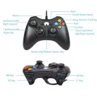 USB Gamepad, PC/PS3 kompatibilis gaming kontroller, vezetékes, fekete