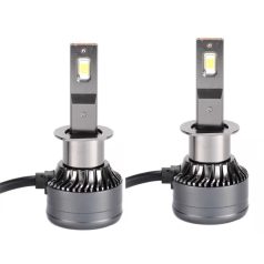   Head LED autó fényszóró izzó pár, H1 típusú, készlet/szett, 2db, 8000Lumen, CANBUS, 6500K hideg fehér, ezüst szín