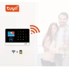 WiFi/GSM Intelligens Riasztórendszer, 2.4″ TFT kijelző, mozgásérzékelős, érintős gomb, WiFi és GSM dual hálózat, Tuya Smart alkalmazással