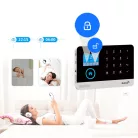 WiFi/GSM Intelligens Riasztórendszer, 2.4″ TFT kijelző, mozgásérzékelős, érintős gomb, WiFi és GSM dual hálózat, Tuya Smart alkalmazással
