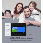 WiFi/GSM Intelligens Riasztórendszer, 4.3″ érintőképernyős, WiFi és 4G dual hálózat, Tuya Smart alkalmazással