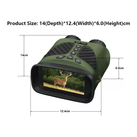 Digitális Éjjellátó Távcső Vadászathoz, fotó, videó funkcióval, 10X optikai zoom, 8X digitális zoom, infravörös megvilágítás, 3″ IPS kijelzővel, max 200 méter látótávolság