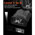 Digitális Éjjellátó Távcső Vadászathoz, fotó, videó funkcióval, 10X optikai zoom, 8X digitális zoom, infravörös megvilágítás, 3″ IPS kijelzővel, max 200 méter látótávolság