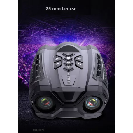 Digitális Éjjellátó Távcső Vadászathoz, fotó, videó funkcióval, 10x digitális zoom, infravörös megvilágítás, 3.5″ IPS kijelzővel, max 300 méter látótávolság