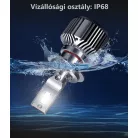 LED autó fényszóró izzó pár, H1 típusú, készlet/szett, 2db, színhőmérséklet változtatható, CANBUS, 60W, hideg fény/meleg fény, szürke