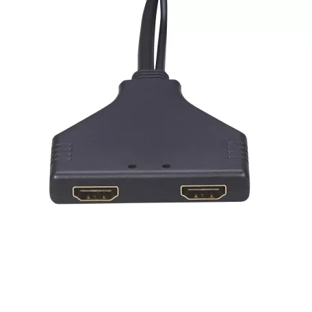 HDMI splitter, 1db HDMI apa -> 2db HDMI anya elosztó, 4K UHD, Donji, fekete