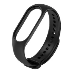   Szilikon óraszíj, Xiaomi Mi Band 4/5/6/7 okosórákkal kompatibilis, fekete
