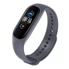   Szilikon óraszíj, Xiaomi Mi Band 4/5/6/7 okosórákkal kompatibilis, sötétszürke