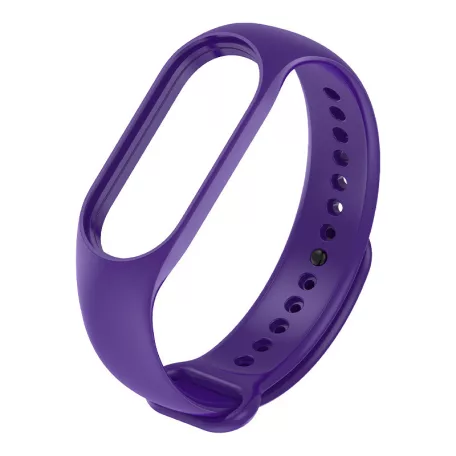 Szilikon óraszíj, Xiaomi Mi Band 4/5/6/7 okosórákkal kompatibilis, sötétlila