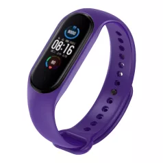   Szilikon óraszíj, Xiaomi Mi Band 4/5/6/7 okosórákkal kompatibilis, sötétlila