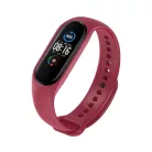 Szilikon óraszíj, Xiaomi Mi Band 4/5/6/7 okosórákkal kompatibilis, sötétbordó