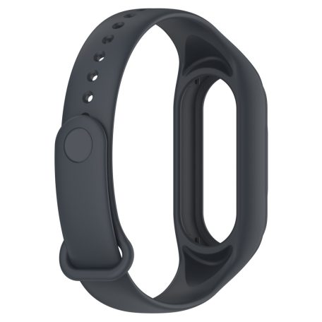 Szilikon óraszíj, Xiaomi Mi Band 4/5/6/7 okosórákkal kompatibilis, fekete