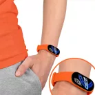 Szilikon óraszíj, Xiaomi Mi Band 4/5/6/7 okosórákkal kompatibilis, narancssárga
