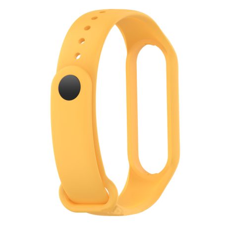 Szilikon óraszíj, Xiaomi Mi Band 4/5/6/7 okosórákkal kompatibilis, sárga