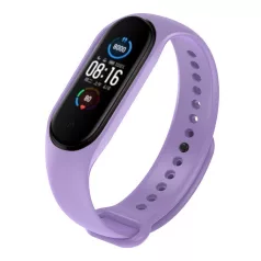   Szilikon óraszíj, Xiaomi Mi Band 4/5/6/7 okosórákkal kompatibilis, lila