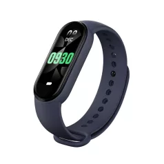   Szilikon óraszíj, Xiaomi Mi Band 4/5/6/7 okosórákkal kompatibilis, sötétkék