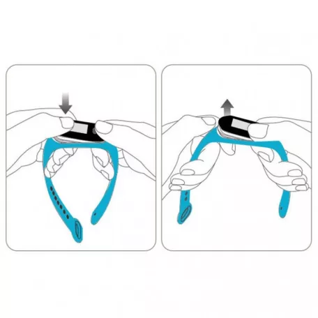 Szilikon óraszíj, Xiaomi Mi Band 4/5/6/7 okosórákkal kompatibilis, sötétkék