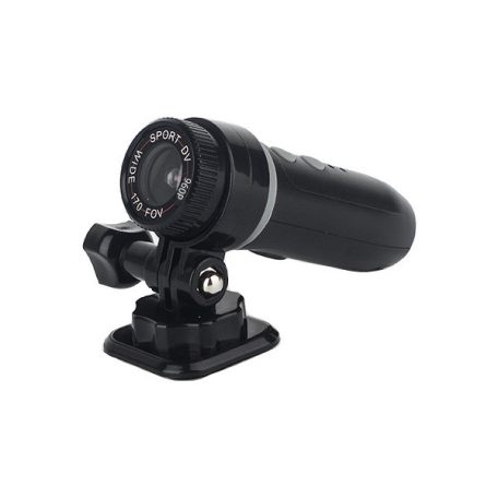 Motoros és Kerékpáros Menetrögzítő Kamera, IP67 Vízálló, 720p HD, éjjellátó funckció, fekete