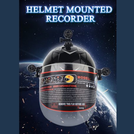 Motoros és Kerékpáros Menetrögzítő Kamera, IP67 Vízálló, 720p HD, éjjellátó funckció, fekete