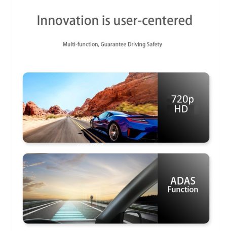 Motoros és Kerékpáros Menetrögzítő Kamera, IP67 Vízálló, 720p HD, éjjellátó funckció, fekete