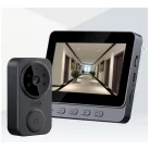 Vezeték nélküli videós kapucsengő, 6 hangerő fokozat, 4.3″ IPS HD kijelző, max.150m hatótáv, éjjellátó funkció, fekete