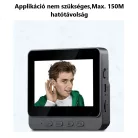 Vezeték nélküli videós kapucsengő, 6 hangerő fokozat, 4.3″ IPS HD kijelző, max.150m hatótáv, éjjellátó funkció, fekete