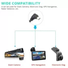 Autós kamera töltő adapter, biztosíték táblába köthető, 3.2 méter, 5V/2.5A, Mini USB csatlakozóval, fekete