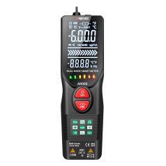   Digitális multiméter, 2.4” LCD kijelző, méri a DC/AC áramot, feszültséget, hőmérsékletet, diódát, ellenállást, frekvenciát tesztel, fekete