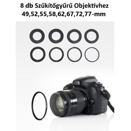 Hordozható Súgógép, Kamerás és Okostelefon felvételhez, objektív rögzítése 8 különböző gyűrűvel, 2db vakupapucs foglalat + 1/4" rögzítő csavarmenet, élő közvetítéshez vagy interjúhoz, fekete