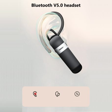 Remax® Bluetooth Headset, Bluetooth V5.3 verzió, minőségi akkumulátor, akár 8 óra beszélgetés, fekete