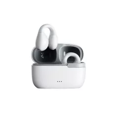   Remax® Bluetooth Fülhallgató, beépített mikrofonnal, headset töltő dokkoló, Bluetooth v5.3, fehér-szürke