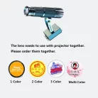 LED logó projektor, céges logó kivetítő vagy reklámlogó kivetítéshez, 25W-os LED izzóval, folyamatosan forgó Logó, távirányitóval, fekete