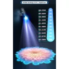 LED logó projektor, céges logó kivetítő vagy reklámlogó kivetítéshez, 25W-os LED izzóval, folyamatosan forgó Logó, távirányitóval, fekete