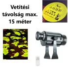 LED logó projektor, céges logó kivetítő vagy reklámlogó kivetítéshez, 30W-os LED izzóval, távirányitóval, fekete