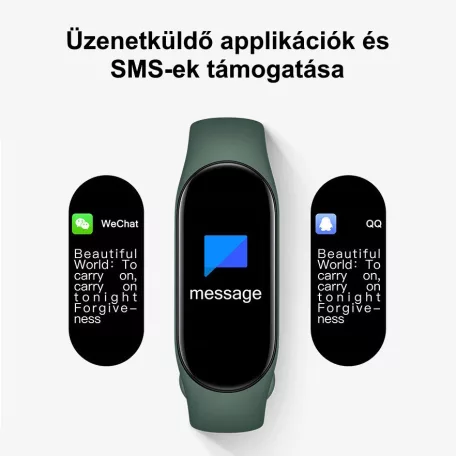 Okos Egészség karkötő, smart aktivitásmérő, színes LCD kijelző, vízálló, lépésszámláló, pulzus, vérnyomás, véroxigénszint mérés, sétához és sporthoz, bordó