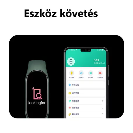 Okos Egészség karkötő M8, smart aktivitásmérő, színes LCD kijelző, vízálló, lépésszámláló, pulzus, vérnyomás, véroxigénszint mérés, sétához és sporthoz, narancssárga