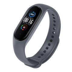   Okos Egészség karkötő M8, smart aktivitásmérő, színes LCD kijelző, vízálló, lépésszámláló, pulzus, vérnyomás, véroxigénszint mérés, sétához és sporthoz, szürke