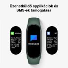 Okos Egészség karkötő M8, smart aktivitásmérő, színes LCD kijelző, vízálló, lépésszámláló, pulzus, vérnyomás, véroxigénszint mérés, sétához és sporthoz, szürke