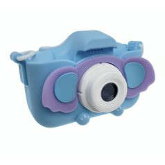  Gyermek Fényképező és Kamera, Dupla kamera: elől/hátul lencsével, állatfigurás, szelfi funkció, 2” LCD kijelző, max.64GB MicroSD, kék